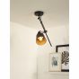 Lucide Quinny - plafondspot - 21 x 13 x 49 cm - zwart