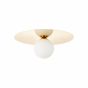 Brilliant Zondra - plafond/wandverlichting - Ø 30 x 13 cm - goud