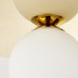 Brilliant Zondra - plafond/wandverlichting - Ø 30 x 13 cm - goud