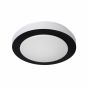 Lucide Dimy - plafondlamp badkamer - Ø 28,6 x 8 cm - 12W dimbare LED incl. - IP21 - zwart en opaal