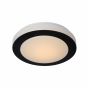 Lucide Dimy - plafondlamp badkamer - Ø 28,6 x 8 cm - 12W dimbare LED incl. - IP21 - zwart en opaal