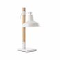 Brilliant Hank - tafellamp - 33 x 23,5 x 53 cm - wit hoogglans en lichtbruin