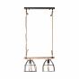 Brilliant Matrix Wood - hanglamp - 58 x 25 x 122,5 cm - zwart