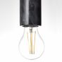 Brilliant Marble - hanglamp - Ø 11 x 139 cm - zwart
