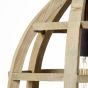 Brilliant Matrix Wood - hanglamp - Ø 34 x 143 cm - antiek hout
