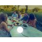 New Garden Buly 20 - tafellamp op zonne-energie - Ø 20 x 14,5 x 17 cm - 1W RGB LED incl. - IP68 - wit