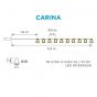 New Garden Carina - lichtslinger - 3,3 meter slinger waarvan 1,5 meter snoer - 10 LED-lampen incl. - IP44 - hout