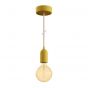 Creative Cables Eiva Pastel - buitenhanglamp met siliconen plafondbevestiging - Ø 12,5 x 164,5 cm - IP65 - mosterdgeel