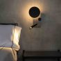 Faro Klee - wandverlichting met leeslampje - 27 x 16 x 3 cm - 10W dimbare LED incl. - zwart & grijs