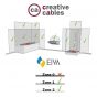 Creative Cables Eiva - buiten- en/of badkamerwandlamp met siliconen bevestiging - Ø 12,5 x 14 cm - IP65 - wit