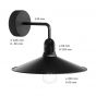 Creative Cables Eiva - buitenwandlamp - 12,5 x 30 x 20,3 cm - IP65 - zwart