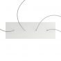 Creative Cables - Rose-One Rechthoekig plafondrozet voor 4 lichtpunten - 67,5 x 22,5 cm - wit