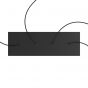 Creative Cables - Rose-One Rechthoekig plafondrozet voor 4 lichtpunten - 67,5 x 22,5 cm - zwart