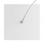 Creative Cables - Rose-One Vierkant plafondrozet voor 1 lichtpunt - 20 x 20 x 3,5 cm - wit