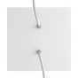 Creative Cables - Rose-One Vierkant plafondrozet voor 2 lichtpunten - 20 x 20 x 3,5 cm - wit