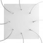 Creative Cables - Rose-One Vierkant plafondrozet voor 8 lichtpunten - 40 x 40 x 3,5 cm - wit