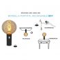 New Garden Edy - draagbare oplaadbare lichtbron met afstandsbediening - Ø12 x 23 cm - 3W dimbare LED incl. - IP54 - zwart