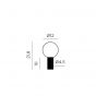 New Garden Edy - draagbare oplaadbare lichtbron met afstandsbediening - Ø12 x 23 cm - 3W dimbare LED incl. - IP54 - zwart