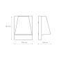 Lucide Liam - buiten wandverlichting - 13,8 x 9,4 x 18,1 cm - IP44 - antraciet