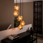 Vico Rock Chrome - hanglamp - Ø 50 x 150 cm - chroom glas