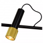 Lucide Duele - hanglamp - 140 x 17 x 157 cm - 4 x 5W LED incl. - zwart en messing
