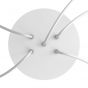 Creative Cables - Rose-One Rond plafondrozet voor 5 lichtpunten  - Ø 20 x 3,5 cm - wit