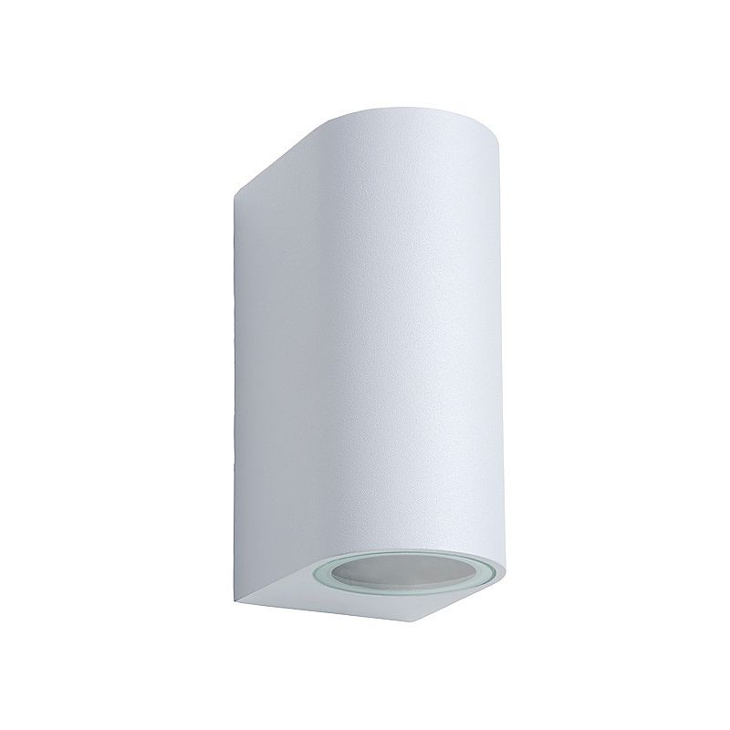 Parelachtig Verzadigen Paine Gillic Lucide Zora Round 2 - buiten wandlamp - 6,5 x 9 x 15 cm - 2 x 5W dimbare LED  incl. - IP44 - wit | Lichtkoning