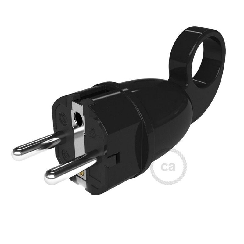 Creative Schuko - stekker met - 230V zwart | Lichtkoning
