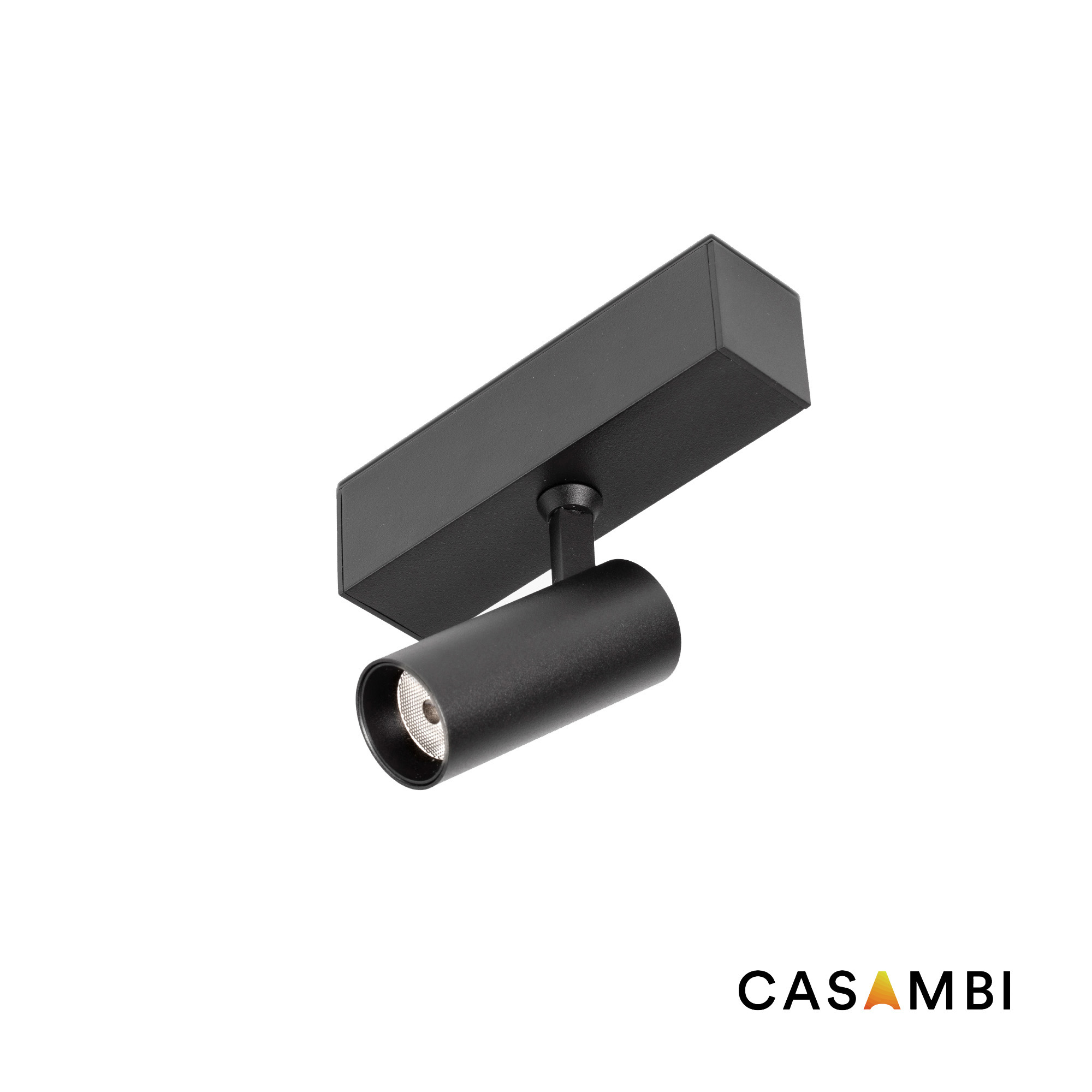 Faro Neso Hole - spot voor magnetische rail met Casambi - Ø 3,5 x 10 x 8 cm - 5W LED warm wit (2700K) incl. - 40 ° lichtbundel - zwart