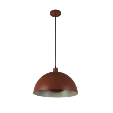 Searchlight Mars - hanglamp - Ø 40 x 150 cm - gebrand oranje en crème