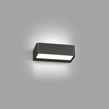 Faro Takua - wandverlichting - 20 x 10,3 x 5,5 cm - 10W LED incl. - IP65 - donkergrijs