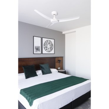 Faro Siros - plafondventilator met afstandsbediening en timer - slimme ventilator - Ø 132 cm - wit