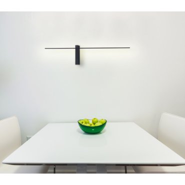 Maxlight Saber - wandverlichting - 22 x 4 x 61 cm - 6W LED incl. - IP23 - zwart