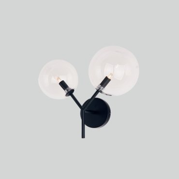 Maxlight Lollipop - wandverlichting - 35 x 11 x 30 cm - zwart