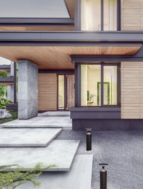 Nova Luce Pistillo - tuinpaal - Ø 14,5 x 50 cm - 13W LED incl. - IP65 - zandzwart