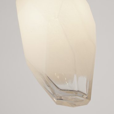 Searchlight Rocky - hanglamp - Ø 11 x 120 cm - satijn messing en wit
