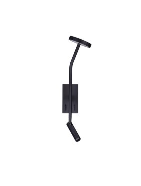 Nova Luce Logos - wandlamp - 10 x 46 x 12,5 cm - 9W LED incl. - zandzwart
