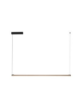 Nova Luce Lios - hanglamp - 123 x 200 x 2,5 cm - 28W dimbare LED incl. - Moca-koffie en mat zwart
