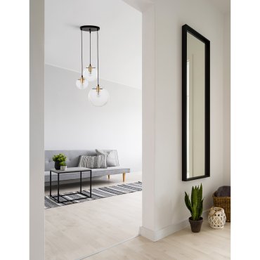 Nova Luce Mirale - hanglamp - Ø 42,5 x 170 cm - goud en zwart