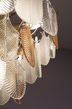 Maxlight Arwena - hanglamp - Ø 50 x 125 cm - goud