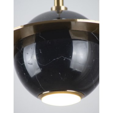 Maxlight Uranos - hanglamp - Ø 16 x 190 cm - 5W LED incl. - zwart en goud