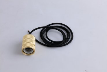 Artdelight pendel zonder plafondplaat - Ø 4,7 x 157,5 cm - mat goud met zwart