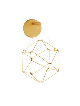 Nova Luce Nebula - wandlamp - 17 x 31 x 23,4 cm - 6W LED incl. - goud