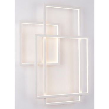 Maxlight Geometric - wandverlichting - 70 x 9 x 54 cm - 45W LED incl. - wit
