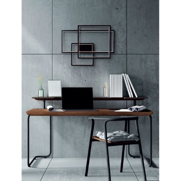 Maxlight Geometric - wandverlichting - 70 x 9 x 54 cm - 45W dimbare LED incl. - zwart