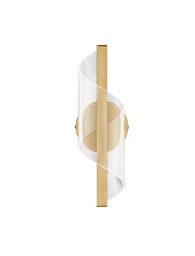 Nova Luce Valentin - wandlamp - 11 x 33 x 13 cm - 9W LED incl. - messing goud