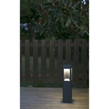 Faro Naya - tuinpaal - 12 x 12 x 50 cm - 8W LED incl. - IP65 - donkergrijs
