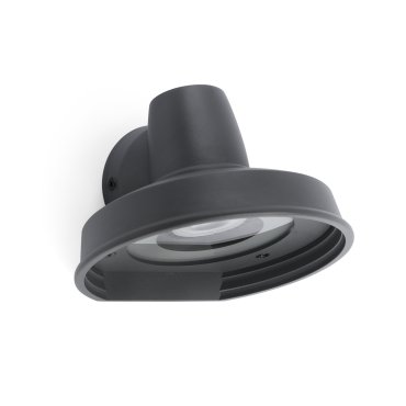Faro Bronx - wandverlichting - 14,4 x 13,3 x 9,6 cm - IP44 - donkergrijs