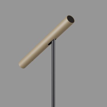 Artdelight Kansas - vloerlamp - 20 x 25 x 140 cm - 6W dimbare LED incl. - zwart en champagne