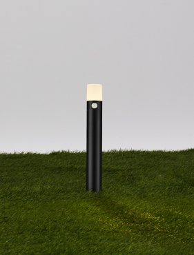 Nova Luce Paul - tuinpaal op piek - Ø 9,5 x 60 cm - 10W LED incl. - IP65 - zandzwart